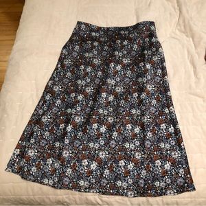 loft midi pull on silky skirt